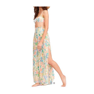 BILLABONG Wandering Soul Wrap Palazzo Floral Pants Womens Size Large Beachy